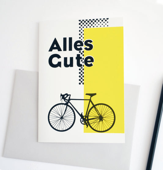 Alles Gute | Fahrrad-Doppelkarte