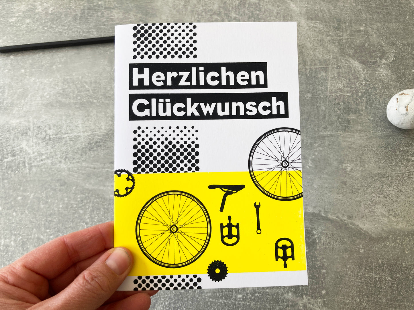 Herzlichen Glückwunsch Fahrrad-Doppelkarte